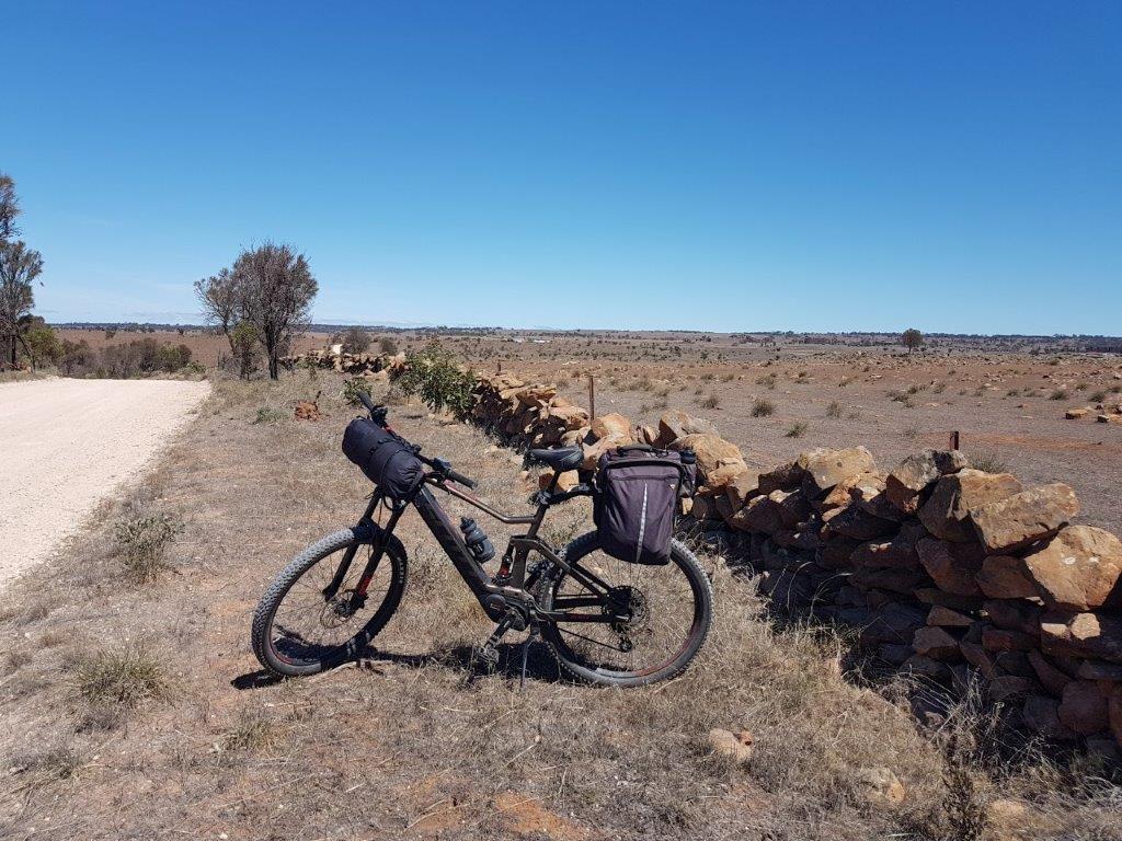 Lavender Cycling Trail (M2C) - Mount Pleasant to Murray Bridge - Historic stone fence on Panican Hill Road